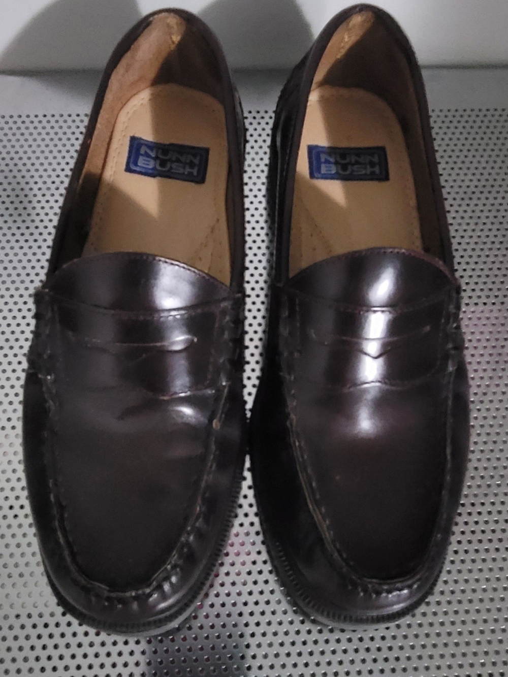 Nunn Bush Men's Dark Brown Leather Penny Loafers Size 9M